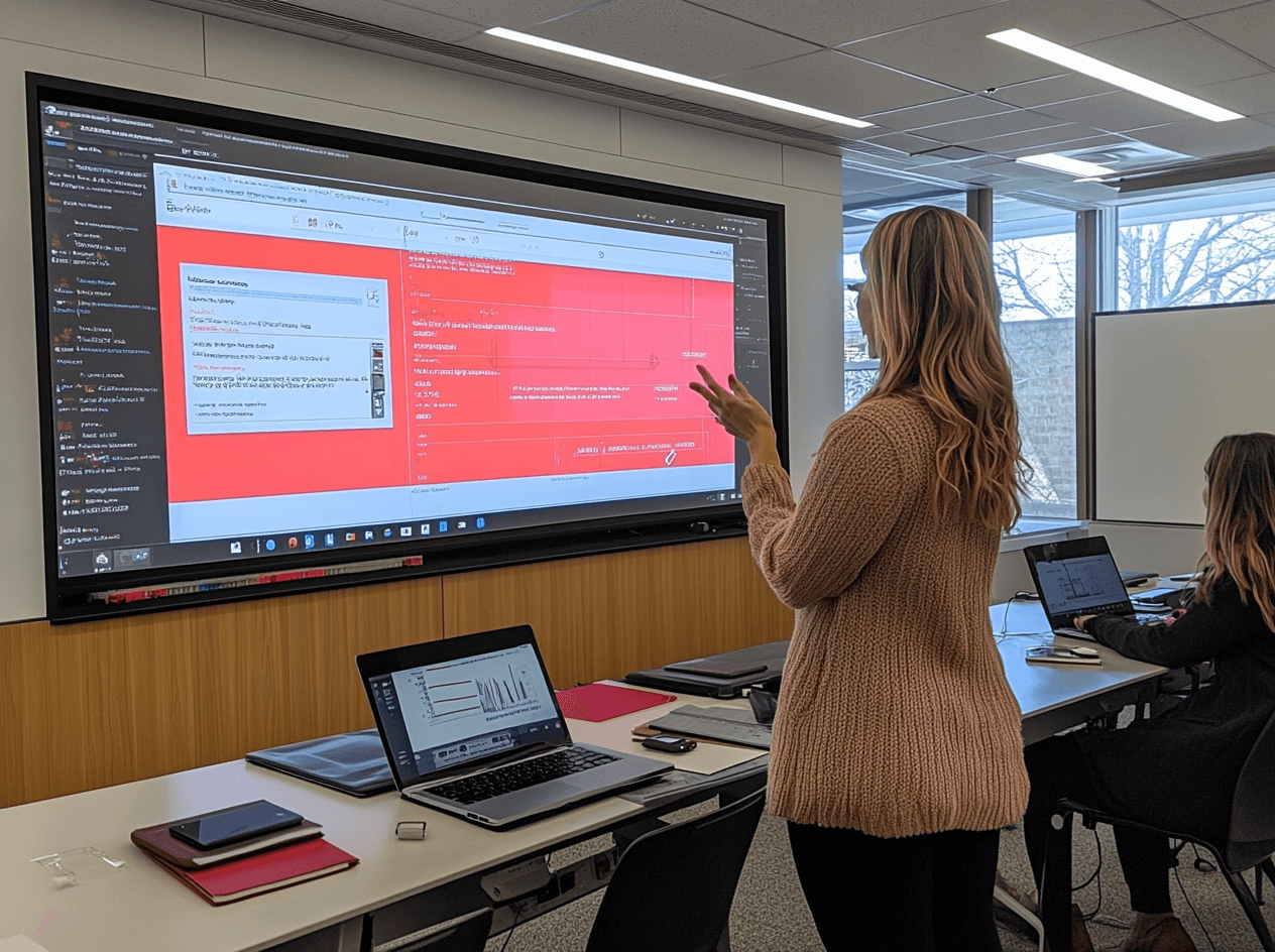 bree 200465 Illustrate a classroom or training environment wher ce1677e1 00cf 4797 a5f3 fa7b154edd66 - Javiya Interactive Touch Panel